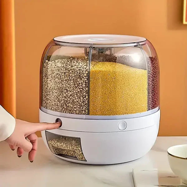 ¡Gira, elige y sirve! Con el dispensador Gira Alimentos 6 divisiones